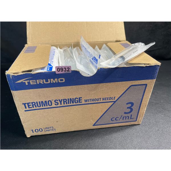 1 Box of Terumo Syringes - 3cc/mL - 100 Units Included - New