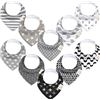 Image 1 : KeaBabies 10-Pack Organic Cotton Bandana Baby Bibs - Brand New
