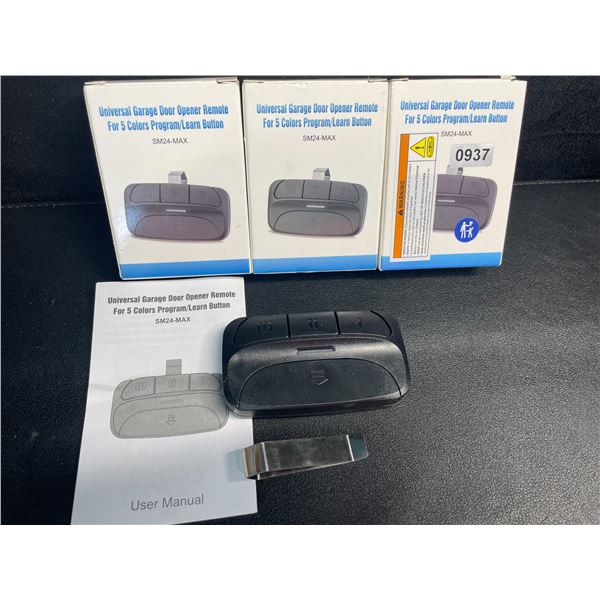 3 Boxes of Universal Garage Door Opener Remotes - New