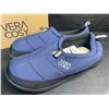 Image 2 : 1 Pair of VeraCosy Men's Quilted Memory Foam/Grip Bottom Slippers (Size 11-12) - New in Box