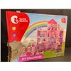 Image 5 : CuteStone 11-Rooms Huge DIY Dollhouse w/ 2 Dolls (31" x 28" x 27") Pink Princess Dollhouse - NEW