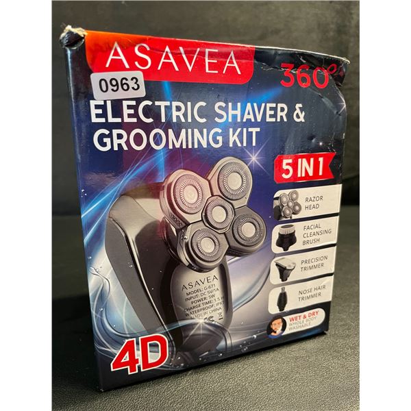 ASAVEA 5-In-1 4D Men's Electric Shaver & Grooming Kit - For Wet & Dry Shaving - New Sealed