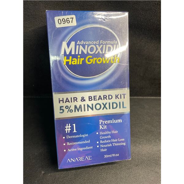 1 Anareal 5% Minoxidil Hair & Beard Growth Kit - 30mL - New Sealed
