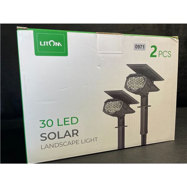 2-Pack of Litom 30LED Solar Landscape Lights for Lawn & Garden - Brand New
