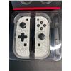 Image 2 : 1 Pair of JoyCon Controllers for Switch; Cracked Marble White (Aftermarket Design) - New