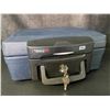 Image 3 : SentrySafe Locking Fire-Safe Box with 2 Keys - 14" x 11" Size - Navy Blue