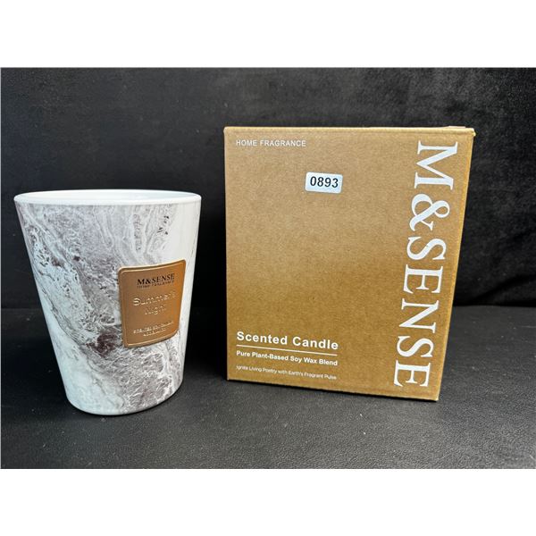 1 M&Sense Summer's Night Scented Premium Candle (400g); Long-Lasting 80hr Burn Time - New