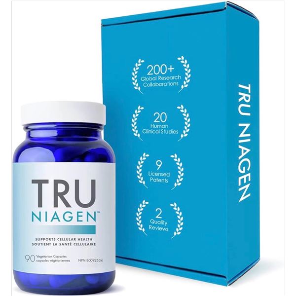 1 Bottle-90 Capsules of Tru Niagen Cellular Health Support/NAD+ Supplement - New