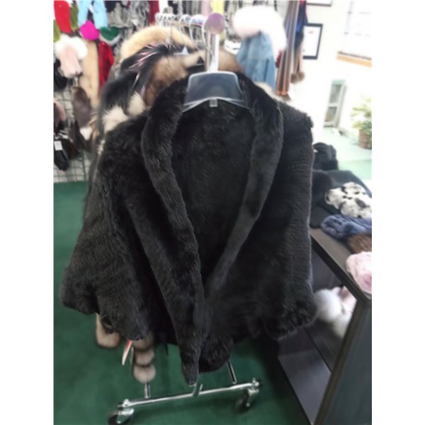 CASCADE FURS – BLACK RANCH MINK CAPE