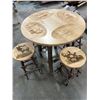 Image 1 : PUB TABLE WITH 4 BAR STOOLS