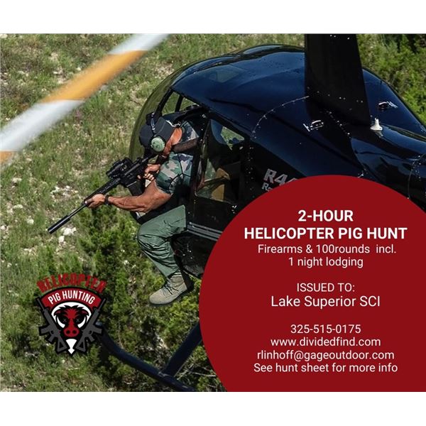 Texas Helicopter Hog Hunting