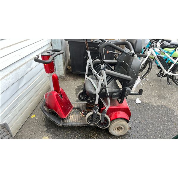 FORTRESS 1700 DT RED MOBILE SCOOTER *NO BATTERY/WORKING CONDITION UNKNOWN/NO CHARGER/