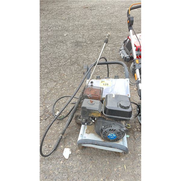 6.5 HP GAS POWERED PRESSURE WASHER WITH HOSE & WAND, FLAT TIRES