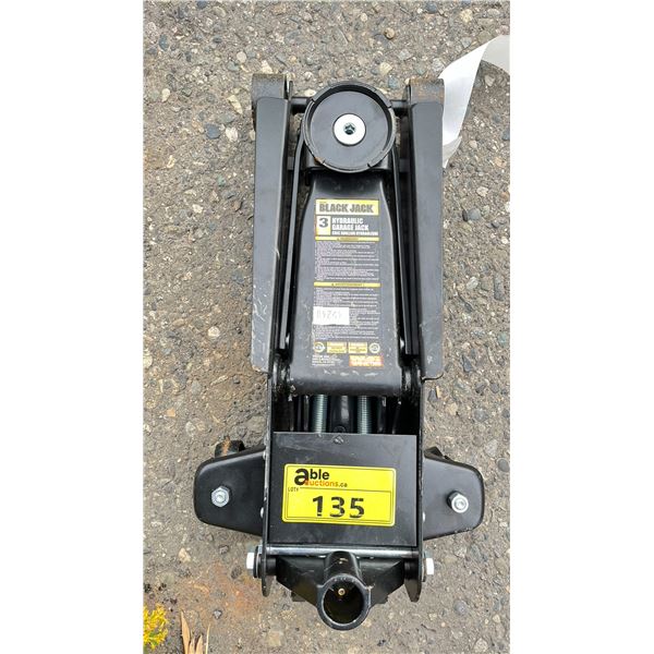 TORIN BLACK JACK 3 TON HYDRAULIC GARAGE JACK *MISSING HANDLE*