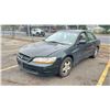 Image 1 : 2000 HONDA ACCORD V6, 4 DOOR SEDAN, GREEN, VIN 1HGCG1652YA802803