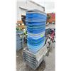 Image 2 : FIVE PLASTIC FOLDING TOP BINS & A STACK OF RUBBERMAID TOTES