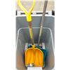 Image 2 : BRUTE 50 GALLON WHEELED ROLLOUT BIN WITH TWO SHOVELS