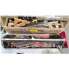 Image 3 : 2 WOODEN TOOL ORGANIZERS WITH ASSORTED SMALL HAND TOOLS