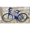 Image 2 : HUFFY ROCK CREEK BLUE 18 SPEED BIKE *BRAKE CABLE + HANDLE NEED REPAIR*