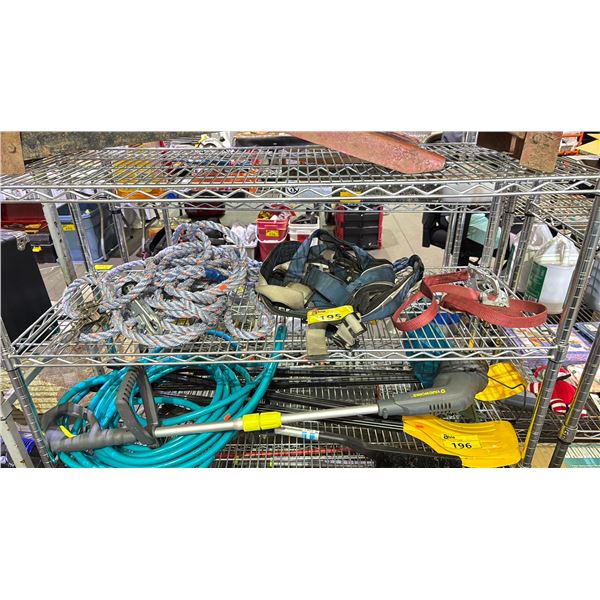 SHELF OF SAFETY HARNESSES & SAFETY GEAR