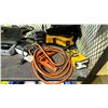 Image 2 : VARIABLE MULTI SPEED DREMEL WITH ATTACHMENTS, TOOL BAG OF SMALL HAND TOOLS, JUMPER CABLES, SANDER,