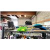 Image 1 : 4 WHEEL DOLLY, SNOW SHOVELS, RAKE, EXTENSION CORD & DUNLOP RUBBER BOOTS