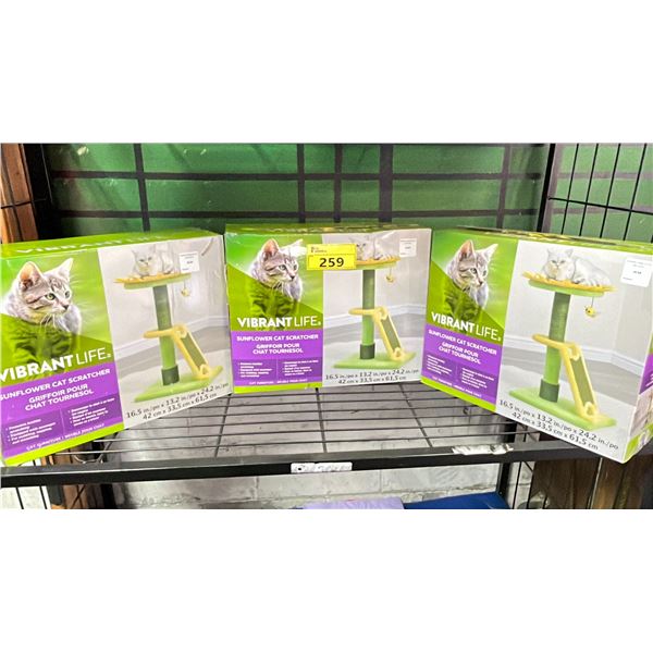 THREE VIBRANT LIFE SUNFLOWER CATCH SCRATCHERS