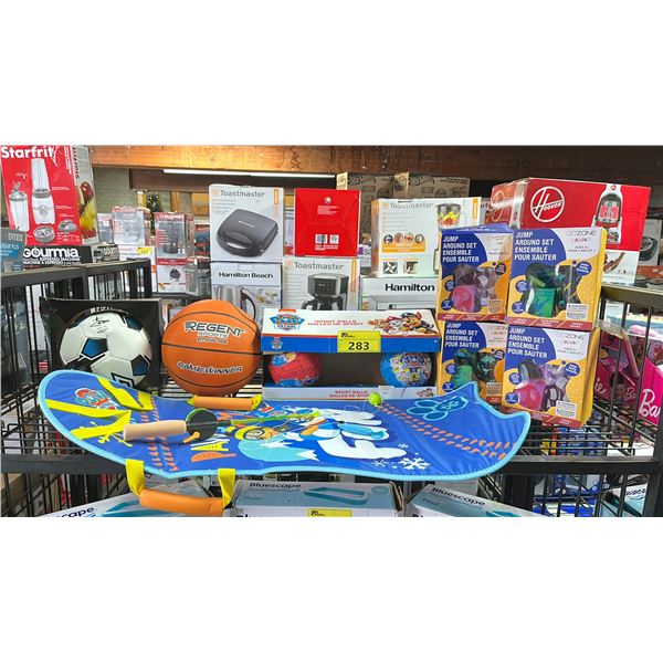 SOCCER BALL, BASKETBALL, JUMP AROUND SETS & MORE