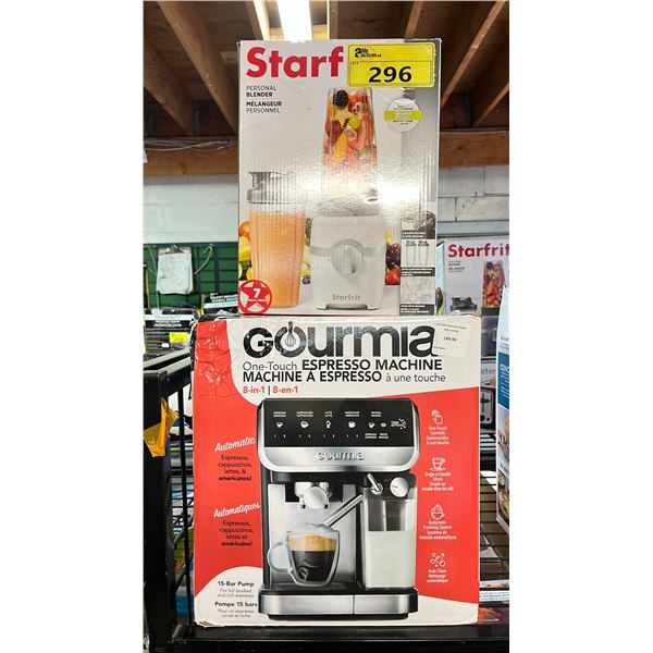 GOURMIA ESPRESSO MACHINE & PERSONAL BLENDER