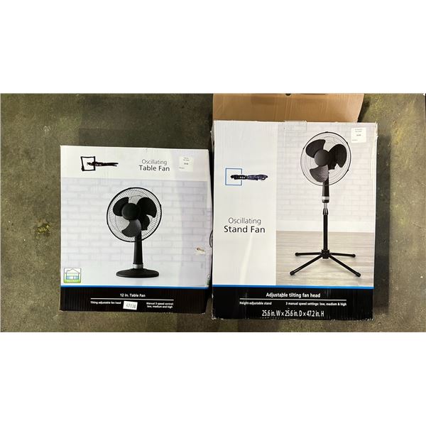 TWO MAINSTAYS OSCILLATING FANS