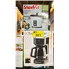Image 3 : SHELF OF SMALL APPLIANCES - KETTLE, COFFEE MAKER, SANDWICH MAKER, RICE COOKER, SIX SPEED BLENDER &