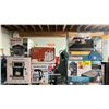 Image 1 : SHELF OF SMALL APPLIANCES - TOASTER, KETTLE, COFFEE MAKER, RICE MAKER & TWO AIR MATTRESSES