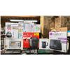 Image 1 : SHELF OF SMALL APPLIANCES - PORTABLE INDUCTION COOKTOP. INSTANT POT, KETTLE, TOASTER OVEN, BLENDERS
