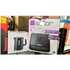 Image 2 : SHELF OF SMALL APPLIANCES - PORTABLE INDUCTION COOKTOP. INSTANT POT, KETTLE, TOASTER OVEN, BLENDERS