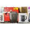 Image 3 : SHELF OF SMALL APPLIANCES - PORTABLE INDUCTION COOKTOP. INSTANT POT, KETTLE, TOASTER OVEN, BLENDERS