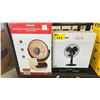 Image 1 : MAINSTAYS OSCILLATING TABLE FAN & INFRARED OSCILLATING DISH HEATER