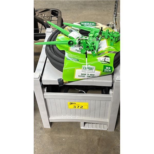 SUNCAST 100' HOSE HIDEAWAY & 50' GARDEN HOSE