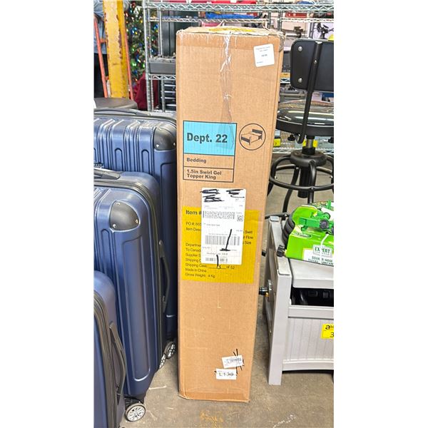 SWIRL GEL KING SIZE MATTRESS TOPPER