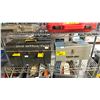 Image 1 : PORTER CABLE ELECTRIC PLATE JOINER & PLASTIC TOOL BOX OF SCREWDRIVER TIPS & MORE