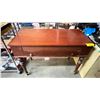 Image 1 : DARK WOODEN WRITING DESK - APPROX. 44"W X 22"D X 32 1/2"H