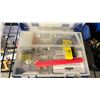 Image 4 : SHELF OF SMALL PARTS ORGANIZERS FILLED WITH ASSORTED HARDWARE