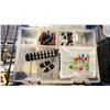 Image 5 : SHELF OF SMALL PARTS ORGANIZERS FILLED WITH ASSORTED HARDWARE