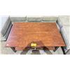 Image 3 : DARK WOODEN COFFEE TABLE WITH 2 DRAWERS - APPROX. 48"W X 30"D X 18 1/2"H