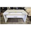 Image 2 : WHITE DESK WITH SINGLE DRAWER - APPROX. 54"W X 23"D X 32"H