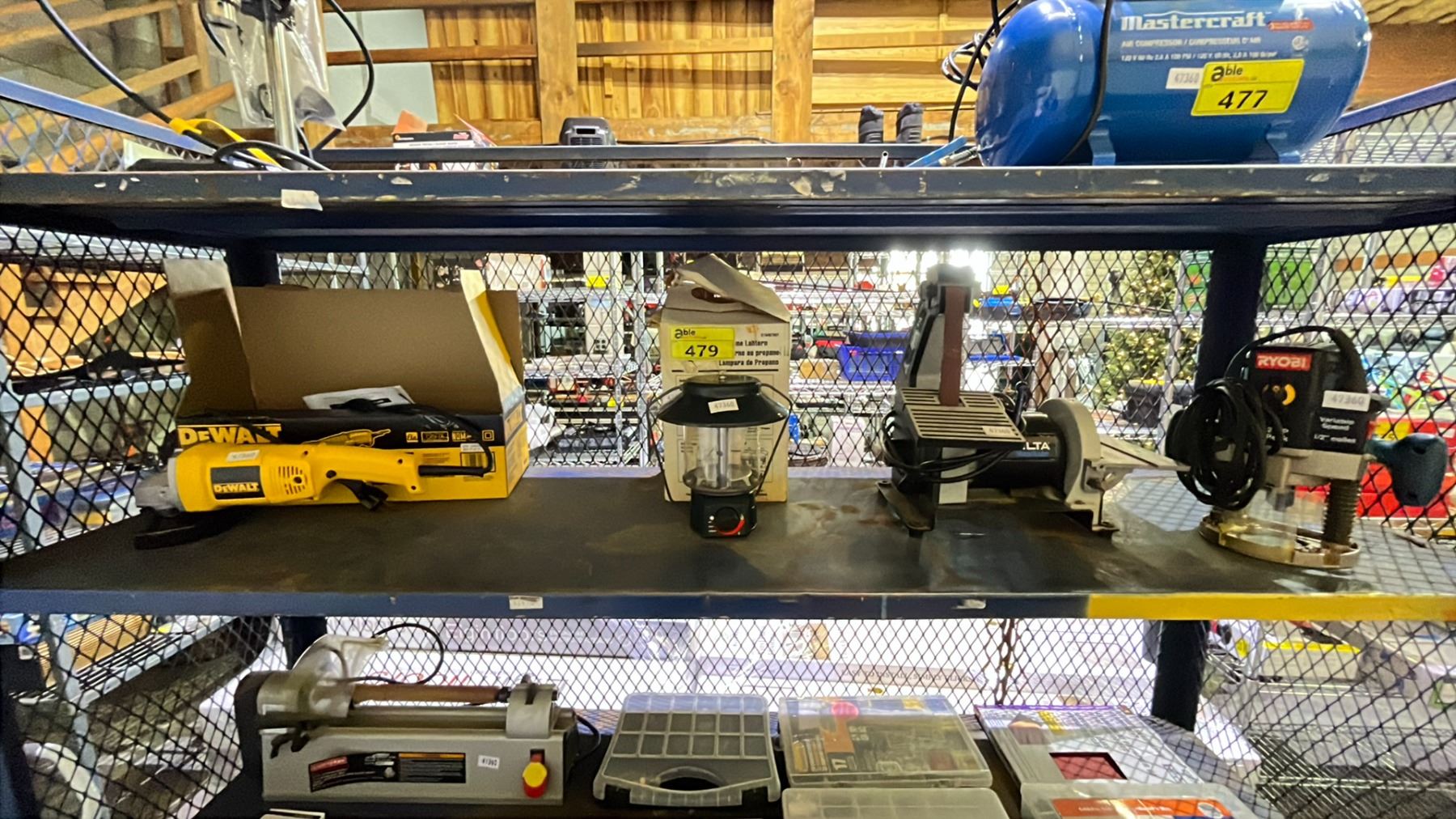 DEWALT ELECTRIC ANGLE GRINDER, RYOBI VARIABLE SPEED PLUNGE ROUTER ...