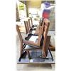 Image 2 : DARK WOODEN DINING SET WITH 6 CHAIRS