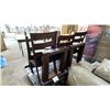 Image 3 : DARK WOODEN DINING SET WITH 6 CHAIRS