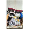 Image 3 : PALLET FILLED WITH DOG BED, BEDDING, FLUSH MOUNT LIGHT, TAKE OUT CONTAINERS & MORE *MUST TAKE ALL