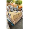 Image 4 : PALLET OF FAUX WOOD DINING TABLES & MEMORY FOAM FUTON *MUST TAKE ALL ON PALLET*