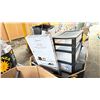Image 3 : PALLET FILLED WITH THROW BLANKETS, PLASTIC ORGANIZER, WASTE RECEPTACLE, WALL CLOCK & MORE *MUST